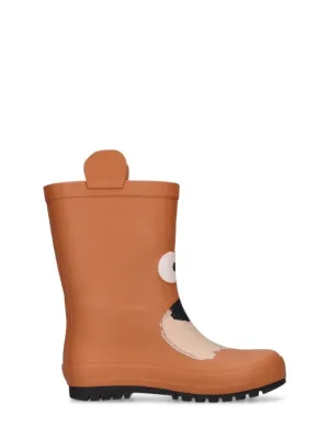 Stella McCartney Kids   Bear print rubber rain boots 
