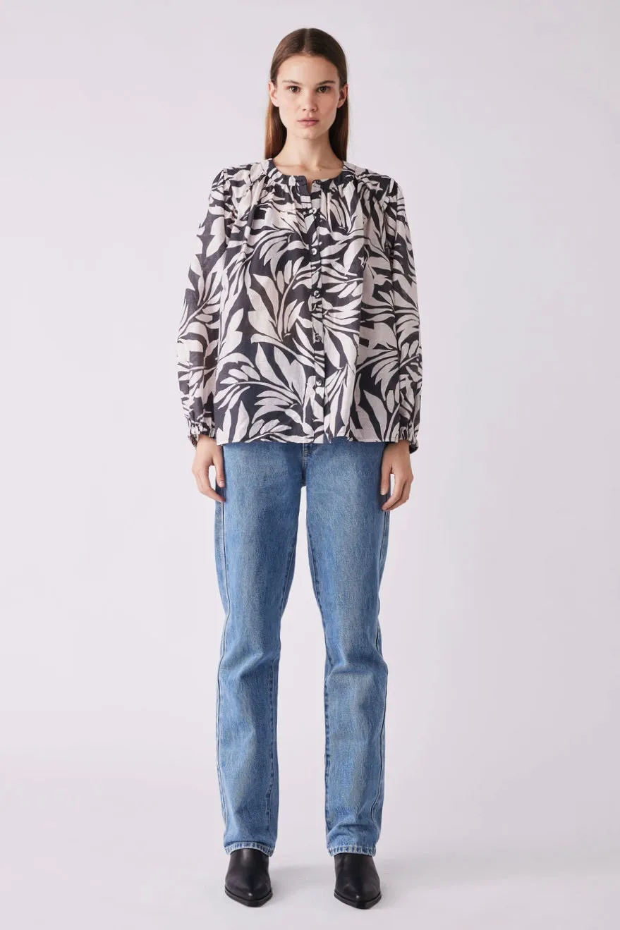 Symphony Black White Print Blouse