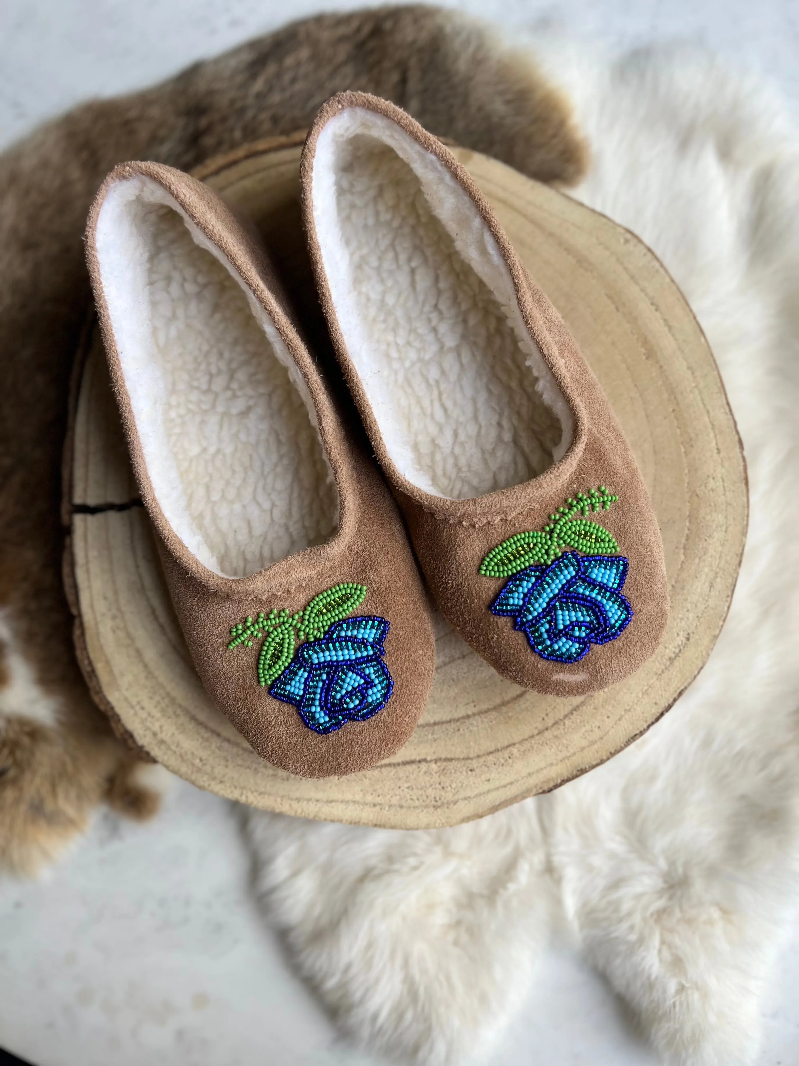 T. Sullivan's Women's Tan Ballet Style Moccasins