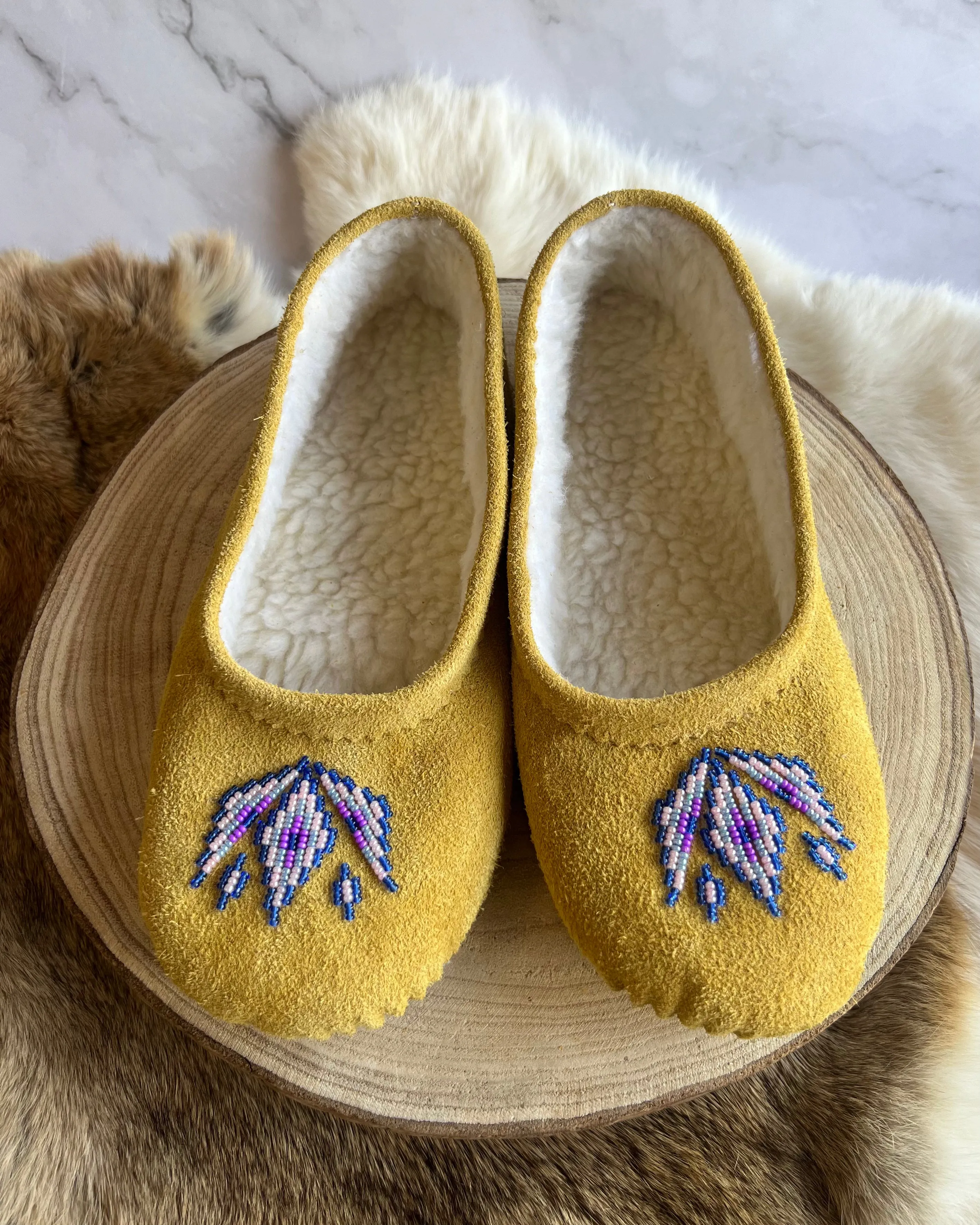 T. Sullivan's Women's Tan Ballet Style Moccasins