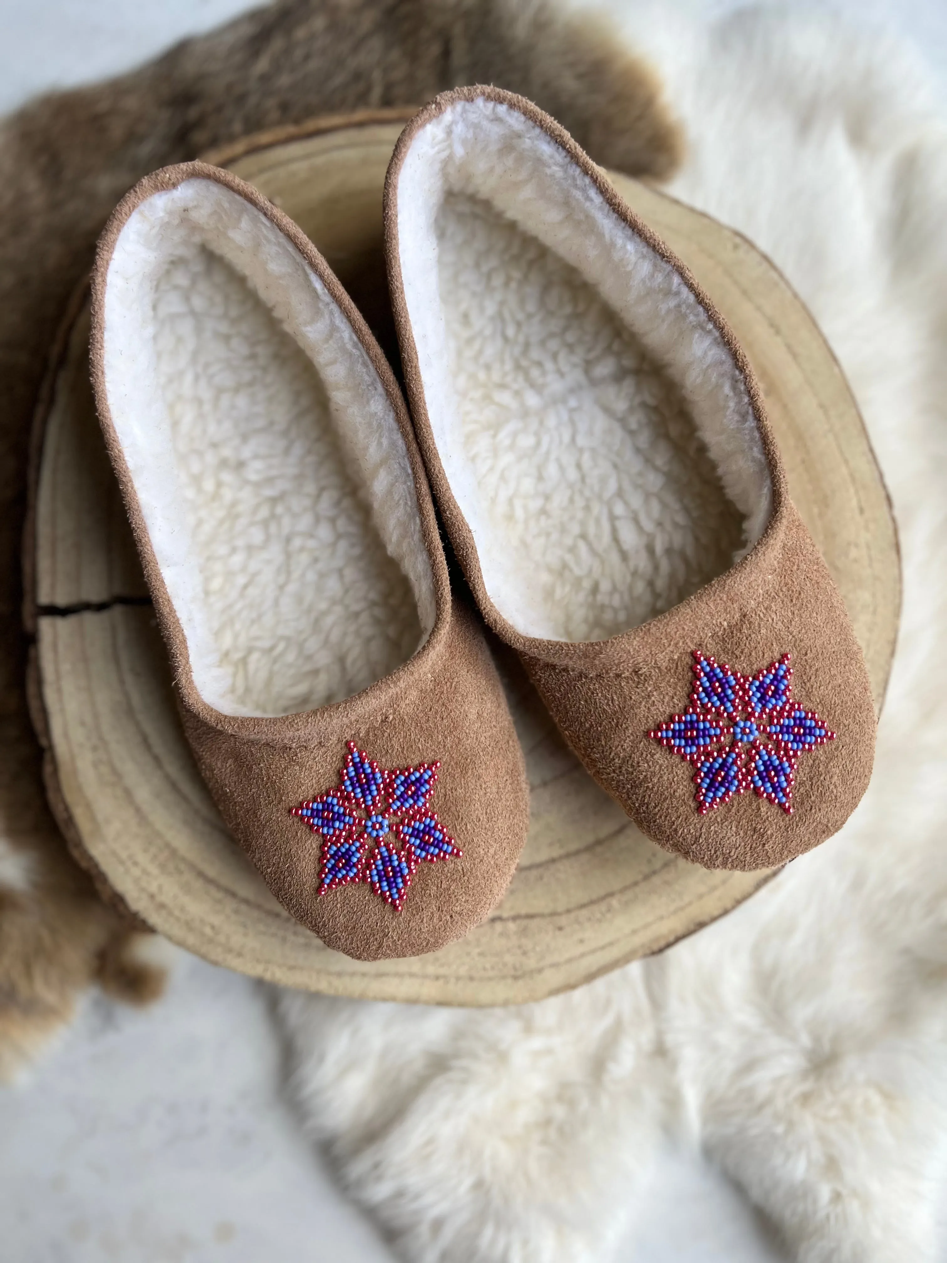 T. Sullivan's Women's Tan Ballet Style Moccasins
