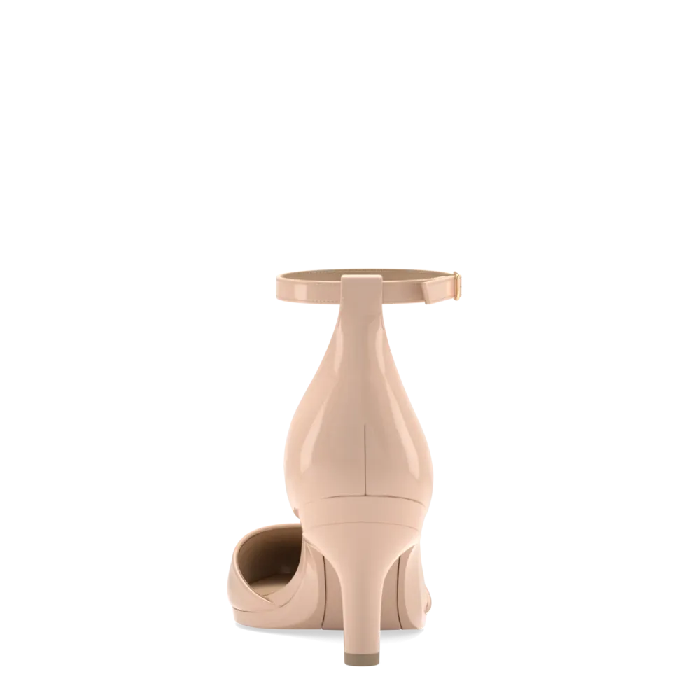 The D'Orsay - Sand Patent   Stiletto Heel Kit 3 Sand - FINAL SALE