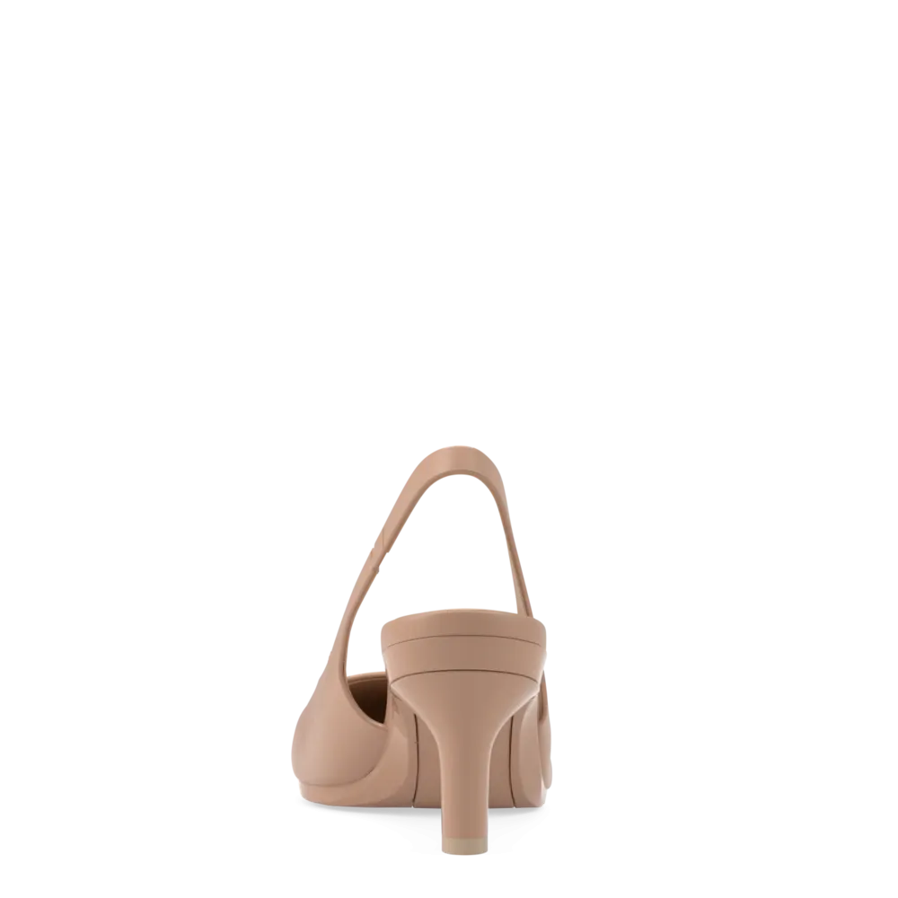 The Slingback - Latte Leather 3 Stiletto