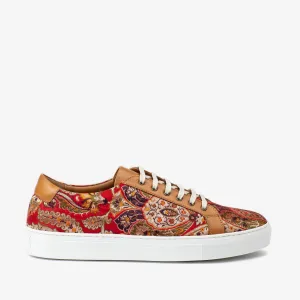The Sneaker in Red Paisley (Last Chance, Final Sale)
