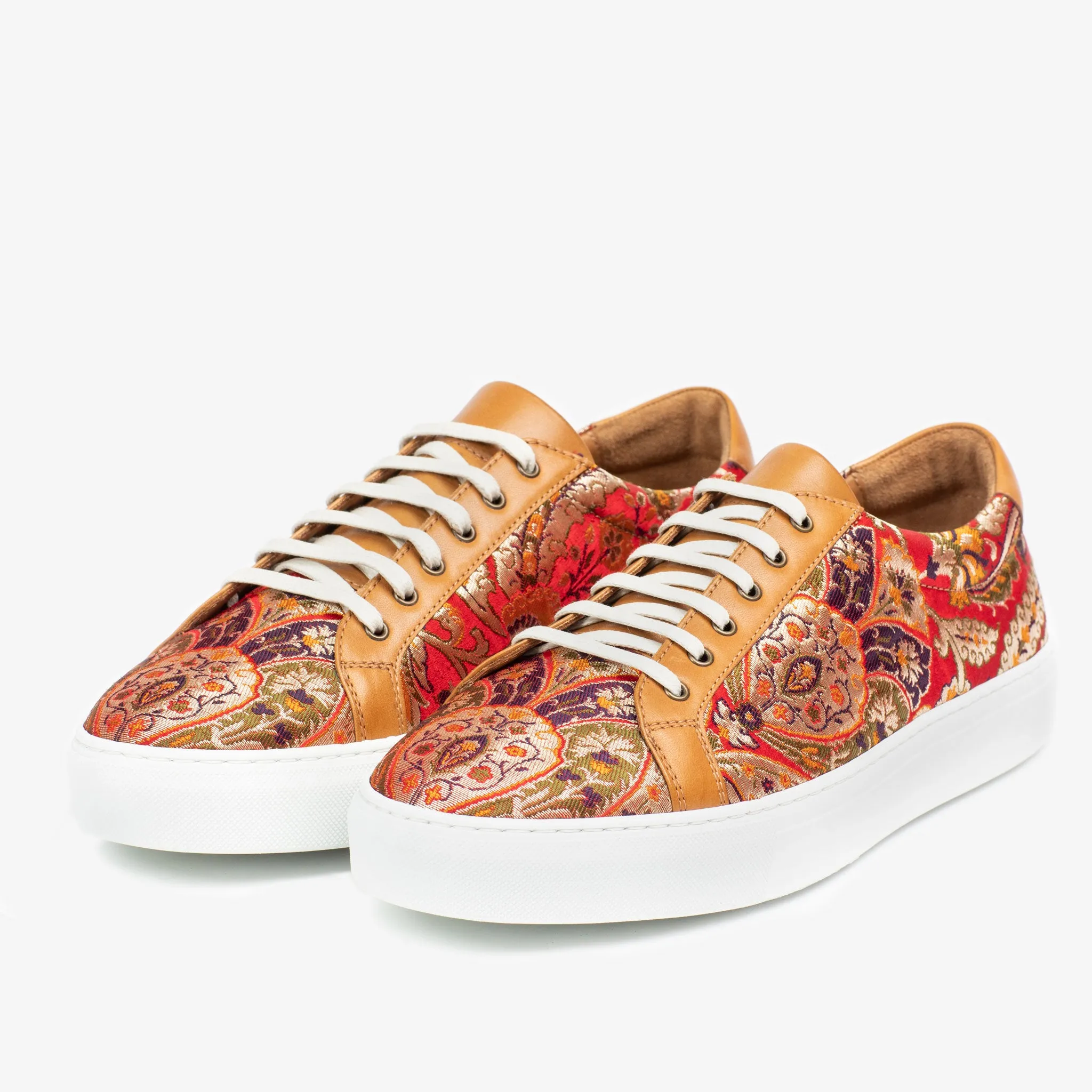 The Sneaker in Red Paisley (Last Chance, Final Sale)