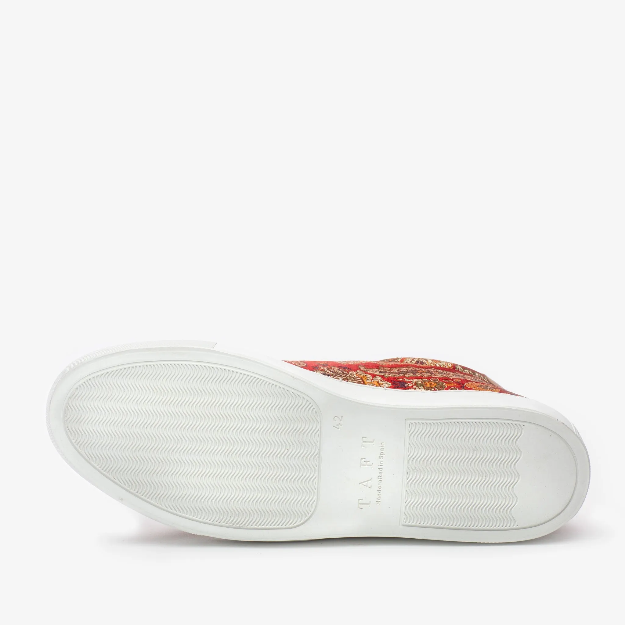 The Sneaker Mid in Red Paisley