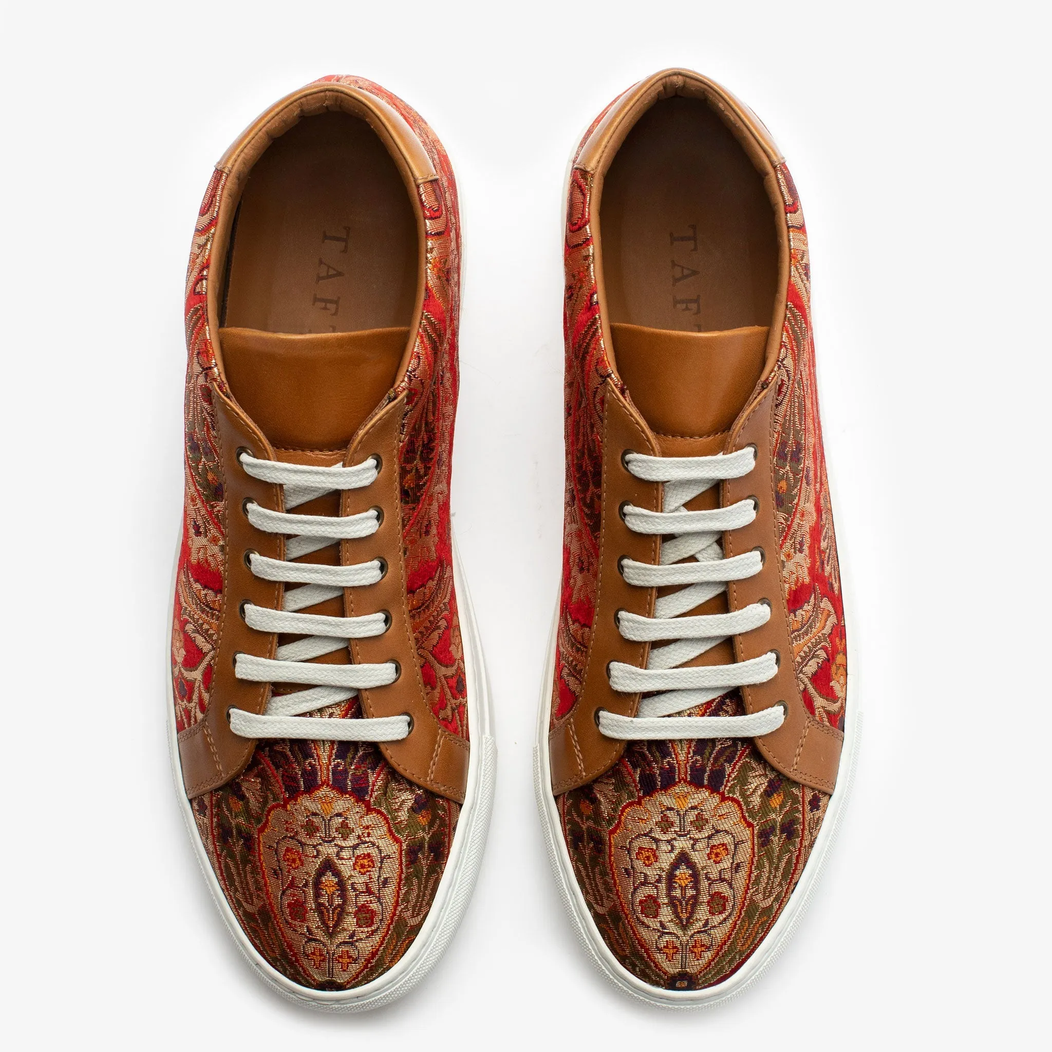 The Sneaker Mid in Red Paisley