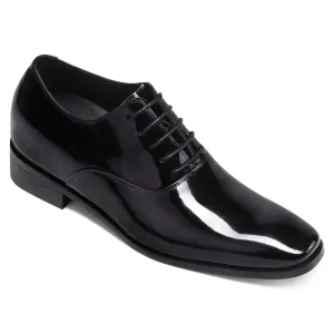 This item only ships to the United States - 7 CM / 2.76 Inches CMR CHAMARIPA  Glossy Elevator Tuxedo Shoes Patent Leather High Increase Shoes