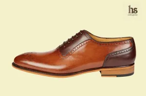 Two Tone Oxford with flower punch on toe