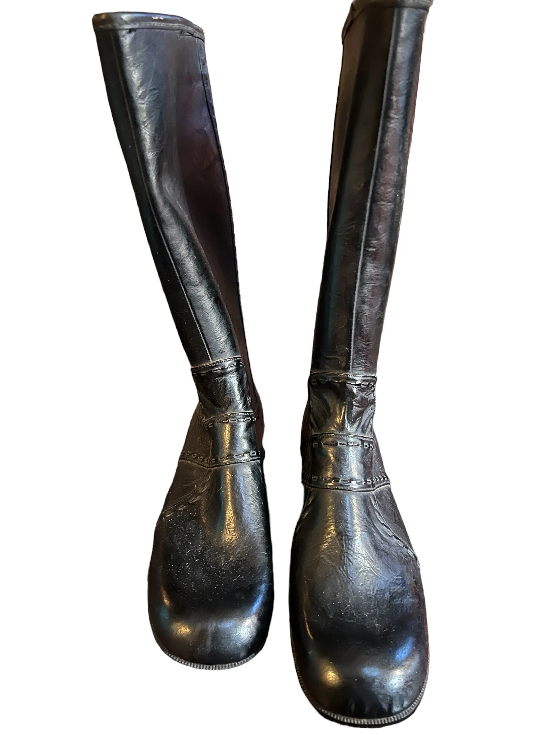 Vintage 70's rain boots black 9