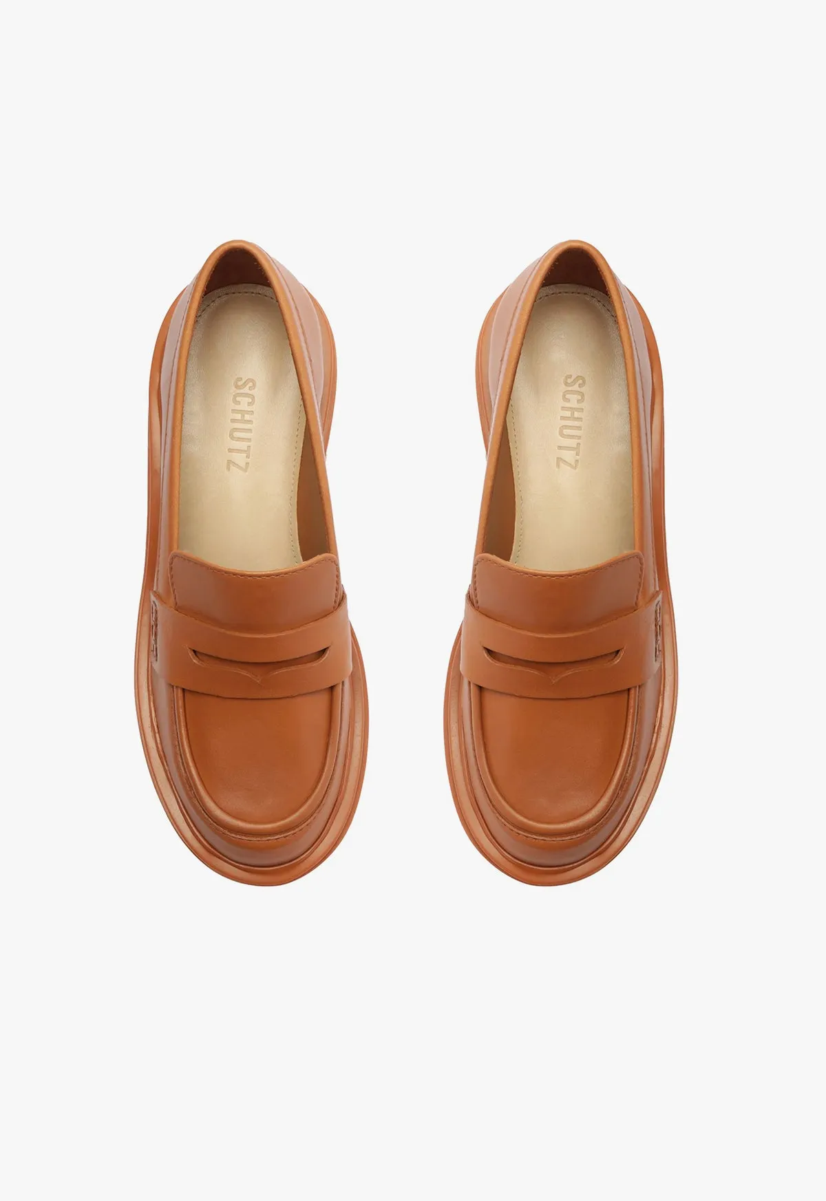 Viola Tractor Leather Flat