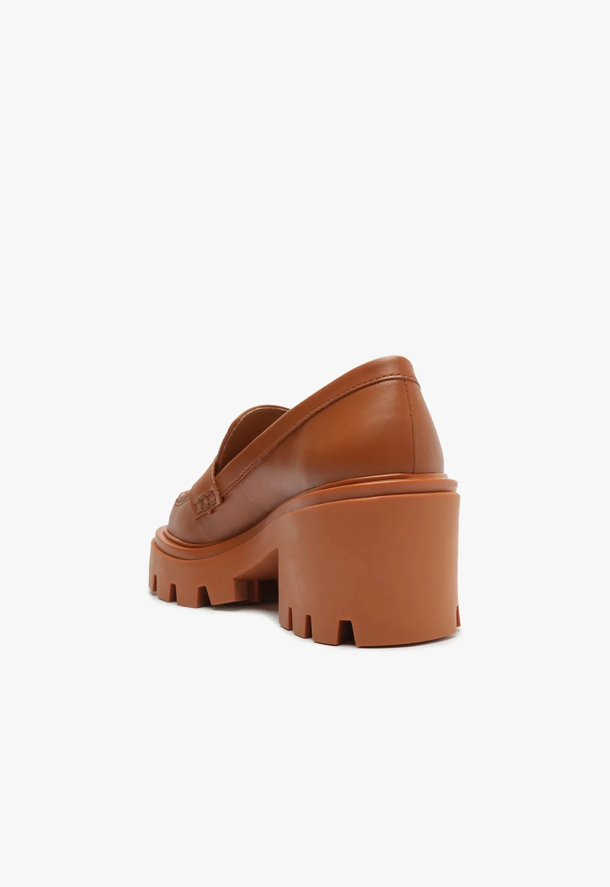 Viola Tractor Leather Flat