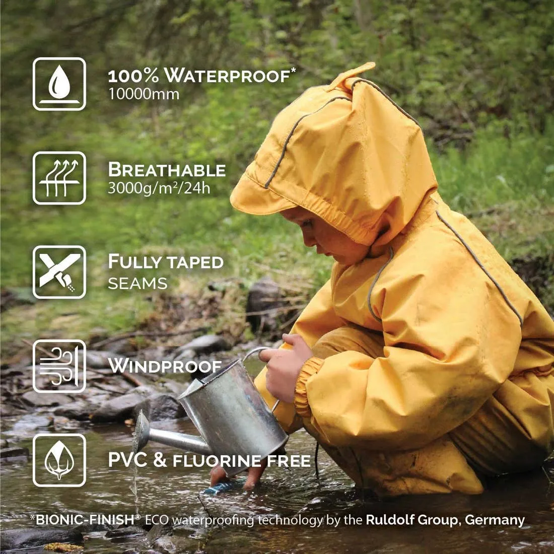 Waterproof Puddle Dry One Piece Rain Suit | Yellow