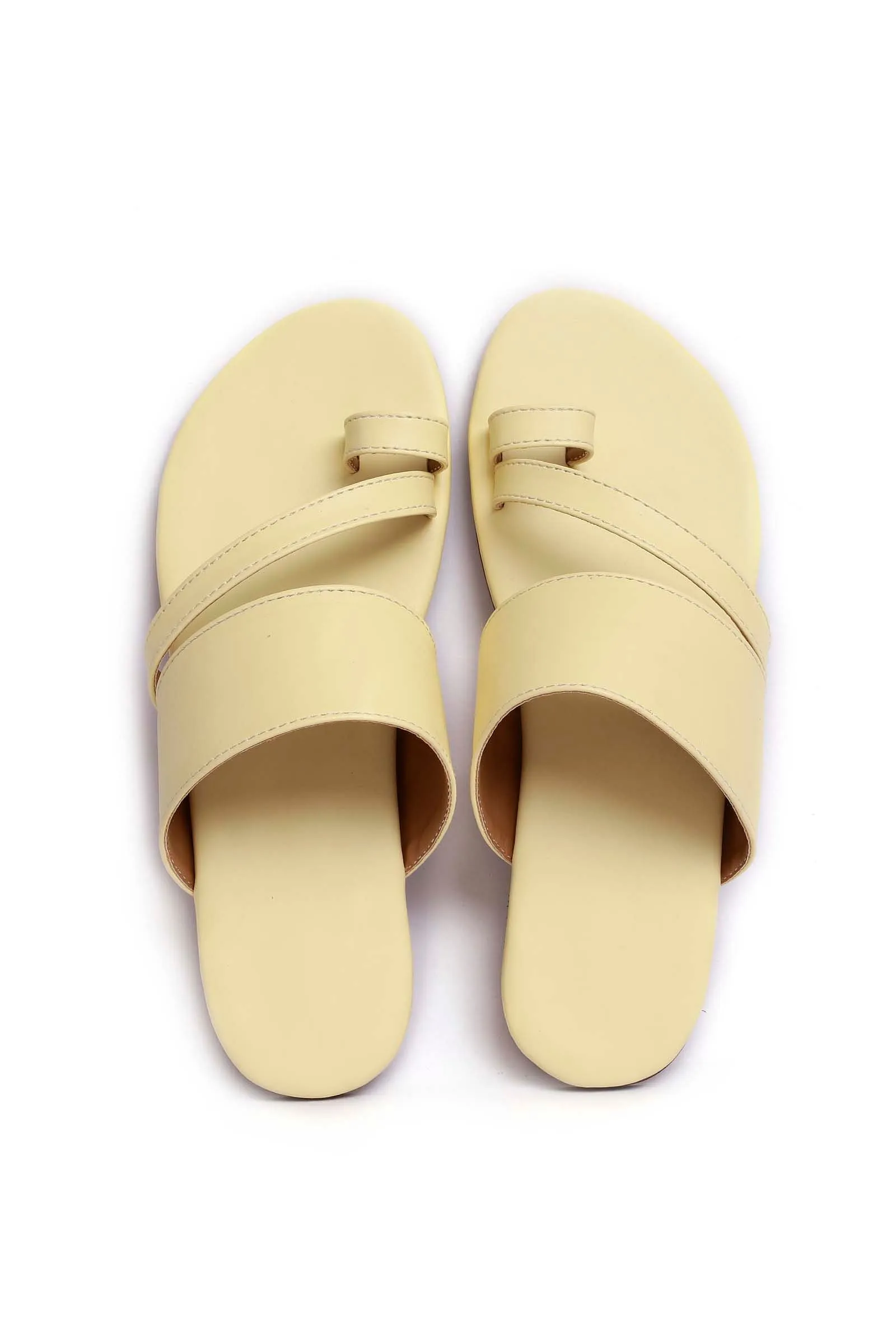 White Cream Cruelty Free Leather Sliders