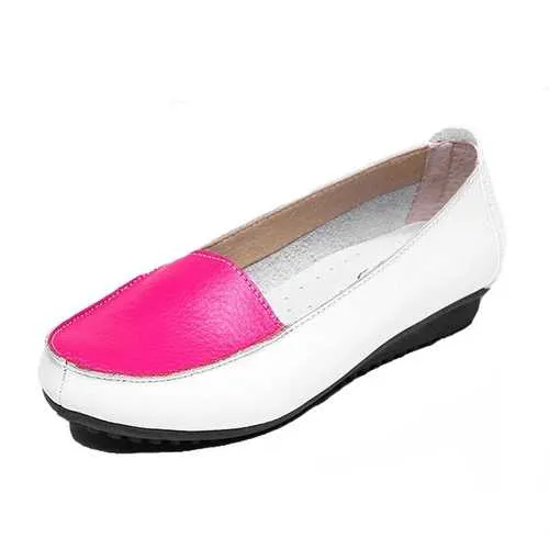 Women Fashion Autumn Flats Slip On Soft Sole Shoes Anti Skid Loafers