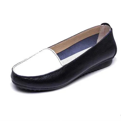 Women Fashion Autumn Flats Slip On Soft Sole Shoes Anti Skid Loafers