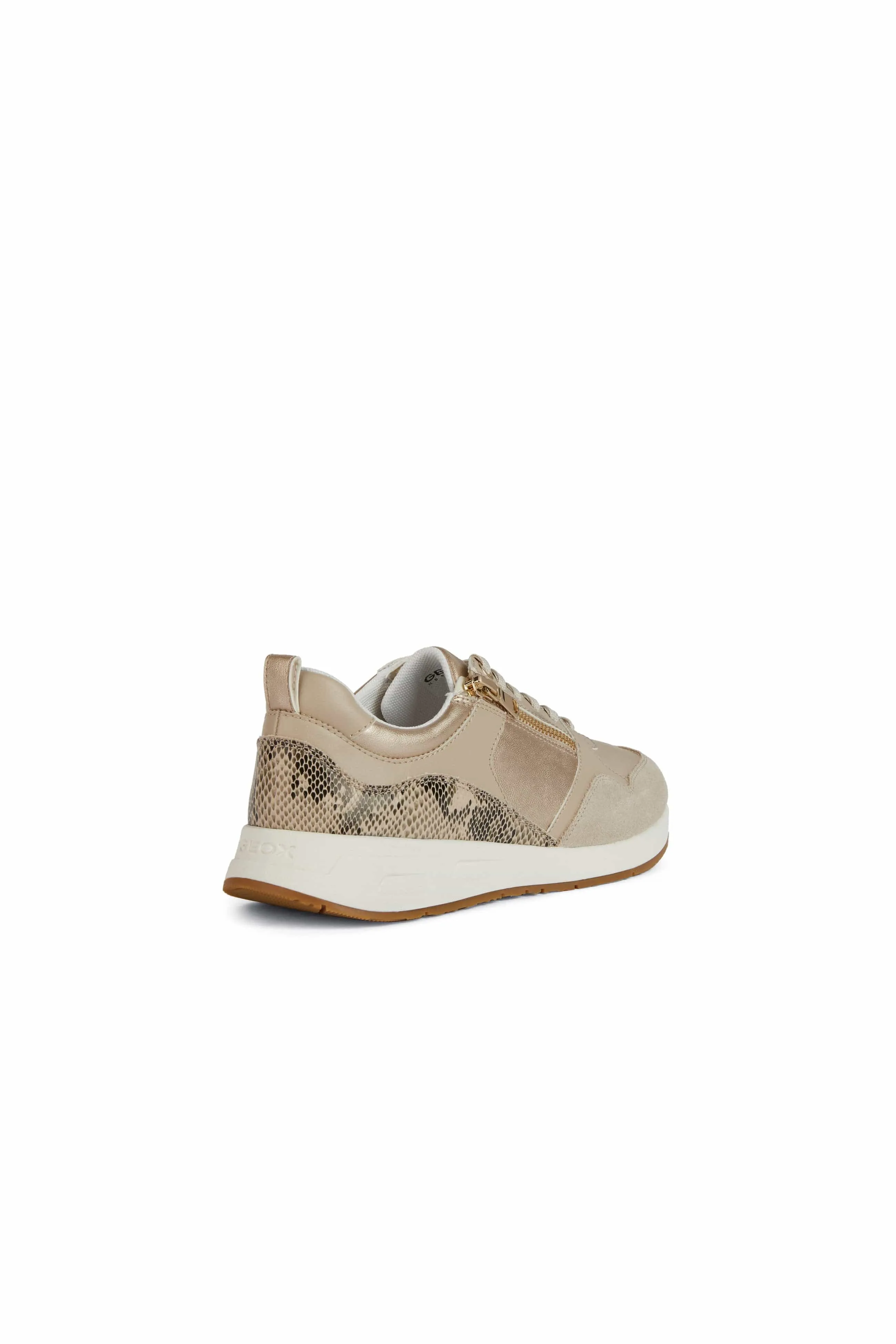Womens Bulmya Zip Detail Trainers - Light Gold/Light Taupe