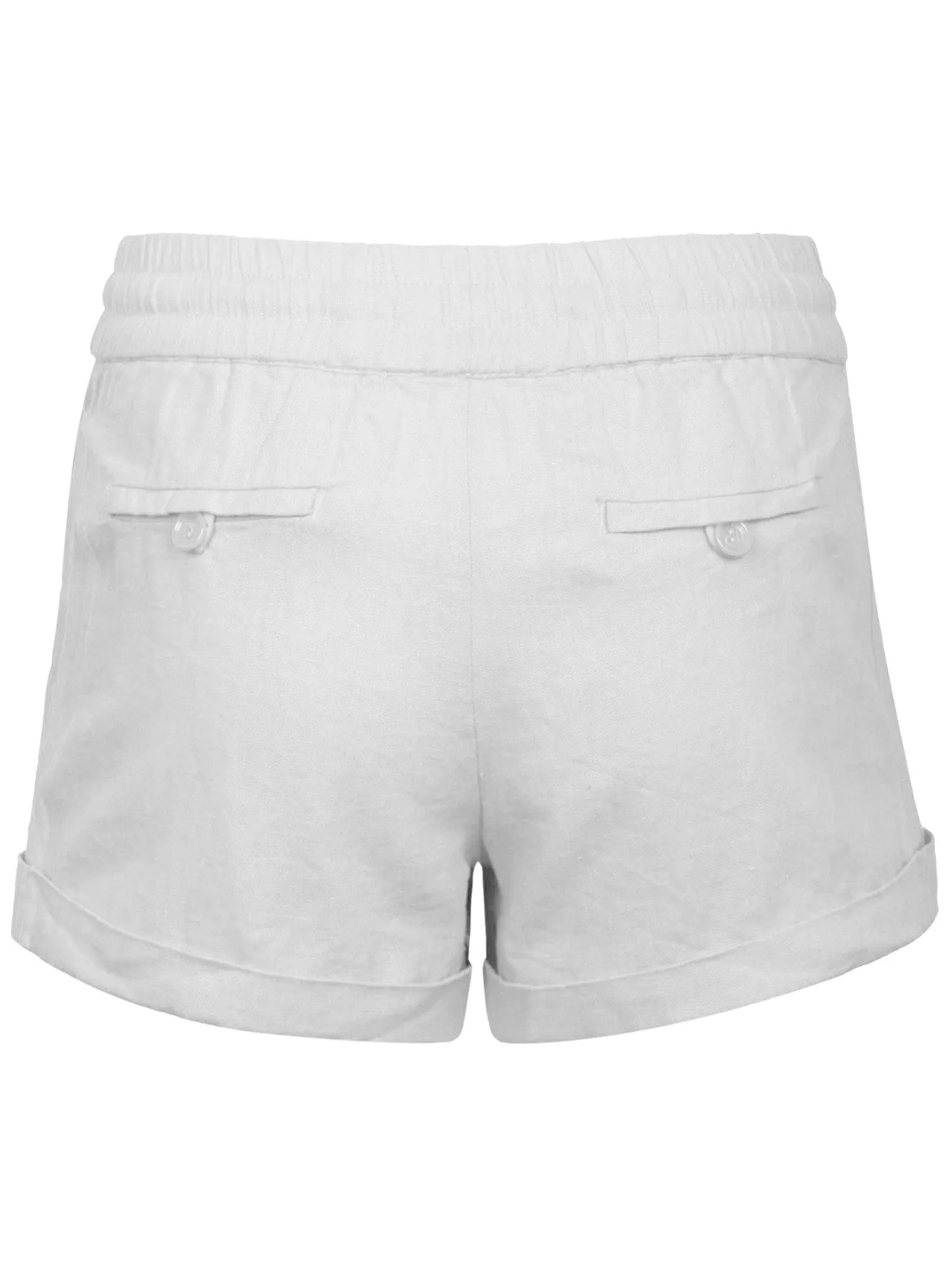 Womens Lightweight Linen Shorts with Drawstring