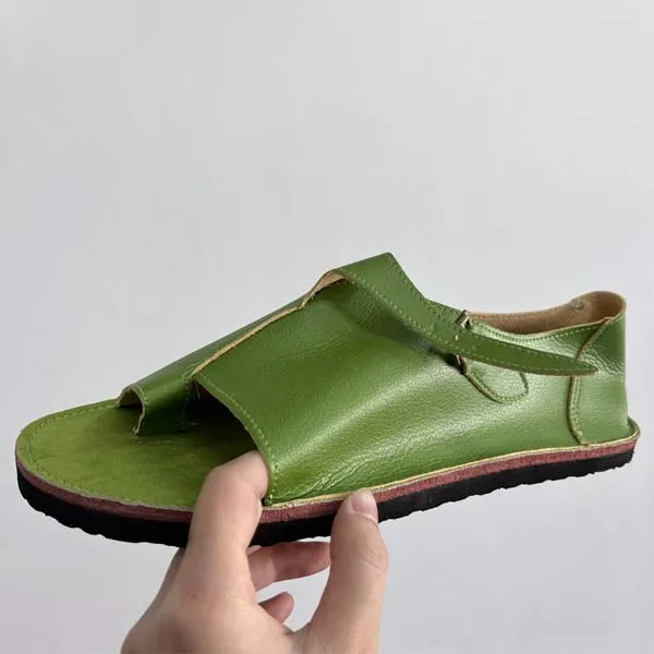Women'S Vintage Slip-Toe Solid Flat Sandals 89857179C