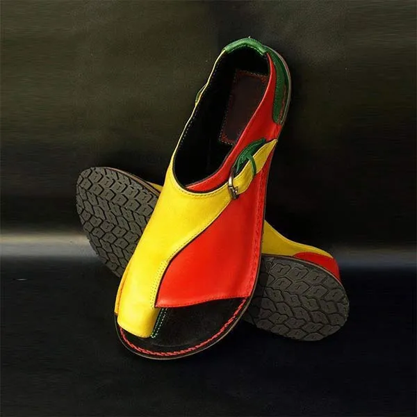 Women'S Vintage Slip-Toe Solid Flat Sandals 89857179C