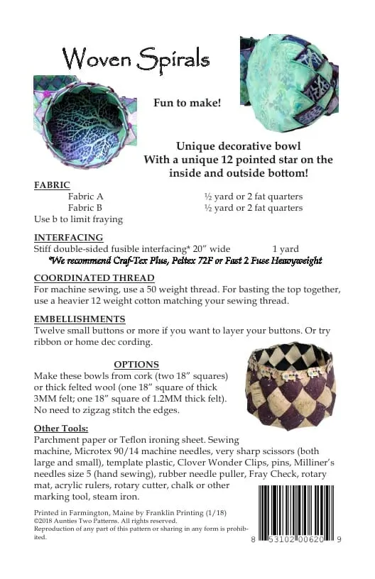 Woven Spirals Basket / Bowl Pattern